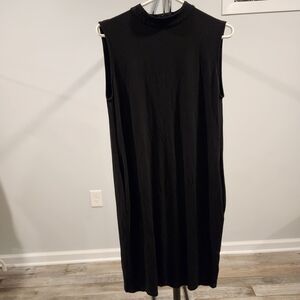 Eileen Fisher Black Sleeveless Mini Dress
